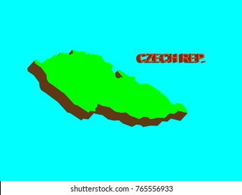Modern  3d Map on blue background.Vector illustration EPS 10