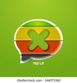 Modern 3d paper speech bubble vector design