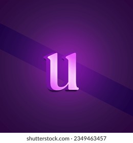 modern 3d purple white font effect or text effect