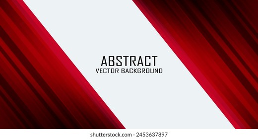 Modern 3D red and white vector geometric abstract background overlay layer on light space. Cutout style concept of graphic design element for web banner, flyer, card or brochure cover.