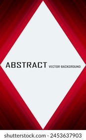 Modern 3D red and white vector geometric abstract background overlay layer on light space. Cutout style concept of graphic design element for web banner, flyer, card or brochure cover.