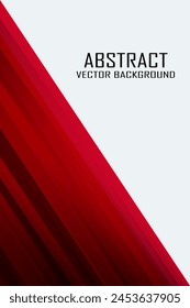 Modern 3D red and white vector geometric abstract background overlay layer on light space. Cutout style concept of graphic design element for web banner, flyer, card or brochure cover.