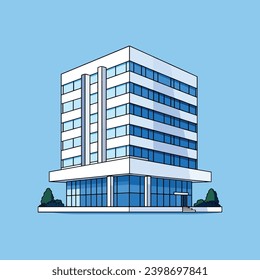 modern 3d render office bulling  construction vector design	