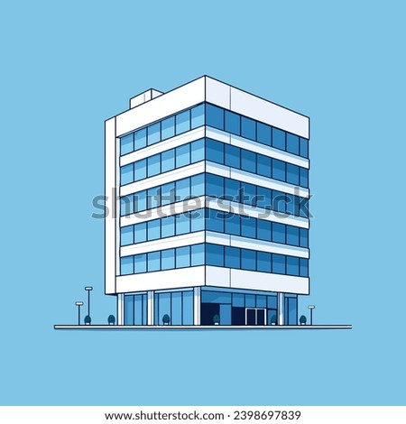 modern 3d render office bulling  construction vector design	