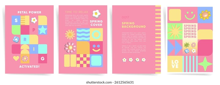 Modern 3d spring pink cover featuring elegant floral motifs and soft pastel textures for chic seasonal sale and stylish promotional branding