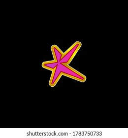 Icono moderno del logotipo de la estrella 3D
