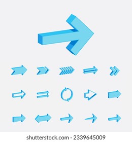 Modern 3D Style Arrow collection