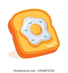 Modern 3d style icon showing an egg toast