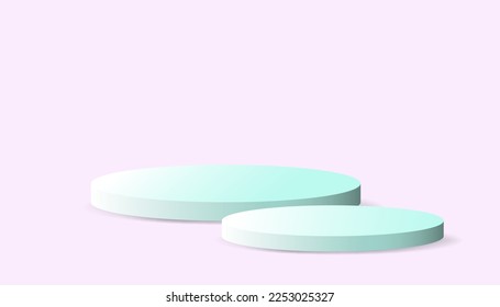 modern 3d style podium pastel color background vector illustration