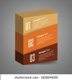 modern 3D text box template, banner Infographics