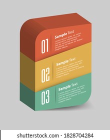 modern 3D text box template, banner Infographics