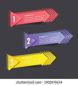 modern 3D text box template, banner Infographics