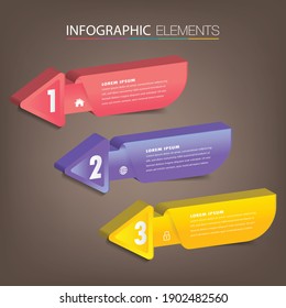 plantilla de cuadro de texto 3D moderna, banner Infografías