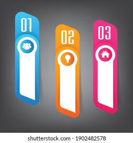 modern 3D text box template, banner Infographics