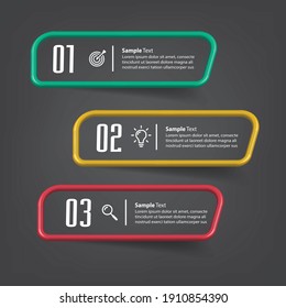 modern 3D text box template, banner Infographics