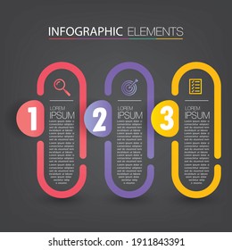 modern 3D text box template, banner Infographics
