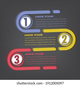 modern 3D text box template, banner Infographics