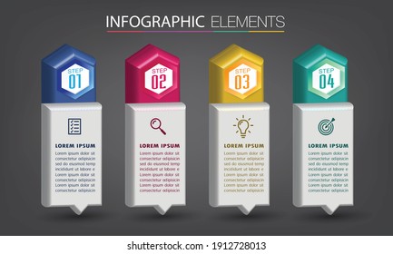 modern 3d text box template, banner Infographics