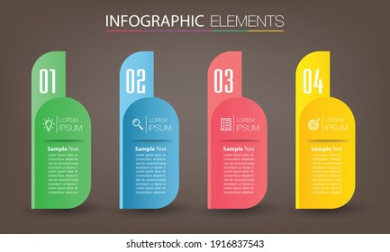 plantilla de cuadro de texto 3D moderna, banner Infografías