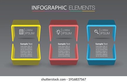 Vector Set Different Color Infographic Compositions Stock Vector ...