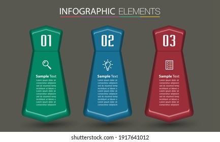 modern 3D text box template, banner Infographics