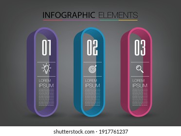 modern 3D text box template, banner Infographics