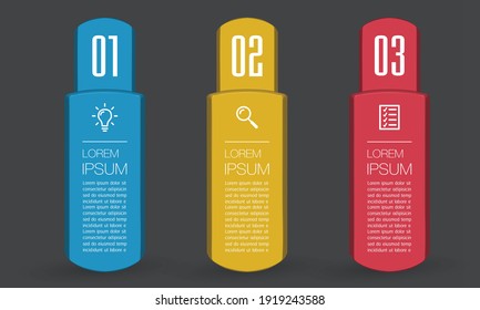 plantilla de cuadro de texto 3D moderna, banner Infografías