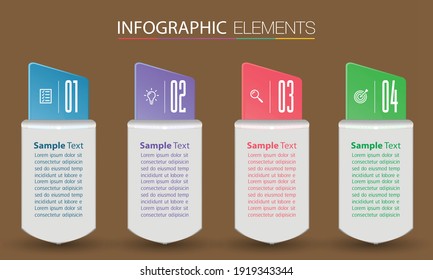 modern 3d text box template, banner Infographics