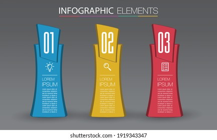 modern 3d text box template, banner Infographics