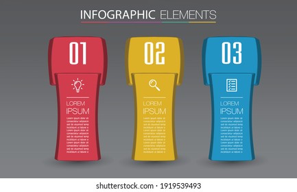 plantilla moderna de cuadro de texto 3d, banner Infografías