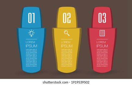 modern 3D text box template, banner Infographics