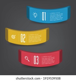 modern 3d text box template, banner Infographics