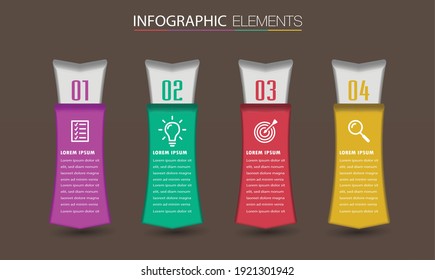 modern 3D text box template, banner Infographics