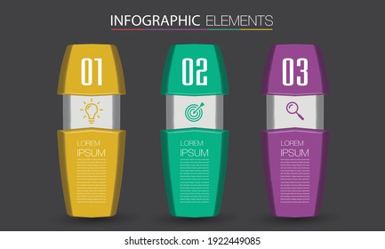 moderne 3D-Textbox-Vorlage, Banner-Infografiken
