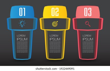 modern 3D text box template, banner Infographics
