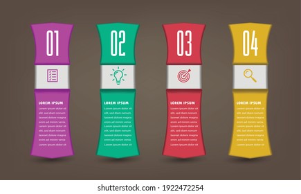 modern 3D text box template, banner Infographics