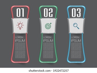 modern 3D text box template, banner Infographics
