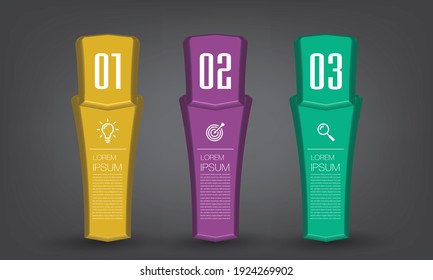 modern 3D text box template, banner Infographics
