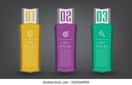 modern 3D text box template, banner Infographics

