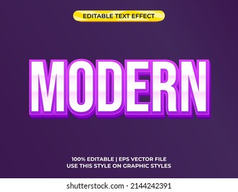 modern 3d text effect with symple and minimalist theme. typography template for tagline