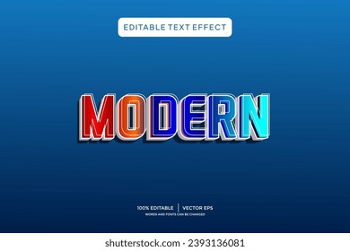 modern 3D text effect template