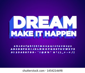 Modern 3D text style for quote