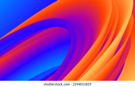 Modern 3d texture. Color mix. Fluid gradient mesh. Abstract wavy background. Dynamic vibrant colour flow. Template for posters, ad banners, brochures, flyers, covers, websites. EPS vector image.