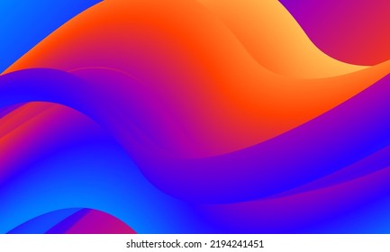 Textura moderna borrosa. Mezcla de colores. Malla de gradiente fluido. Resumen de fondo ondulado. Flujo dinámico de color vibrante. Plantilla para carteles, carteles publicitarios, folletos, volantes, portadas, sitios web. Imagen vectorial EPS.