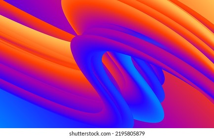Modern 3d texture. Color mix. Fluid gradient mesh. Abstract wavy background. Dynamic vibrant colour flow. Template for posters, ad banners, brochures, flyers, covers, websites. EPS vector image.