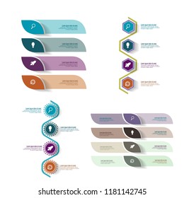 Modern 3D timeline infographic template vector