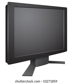 The modern 3d tv isolated on white