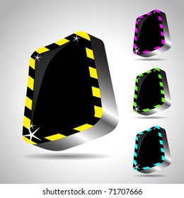 Modern 3d under construction panel illustration vector.