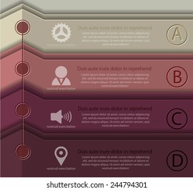 Modern 3d vector arrows design,colorful infographic elements