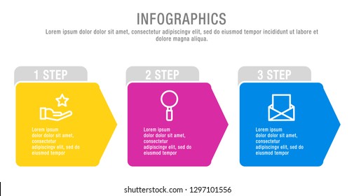 Modern 3D vector illustration. A rectangular infographic template with three elements, squares and percentages. Designed for business, presentations, web design, interface, charts with 3 steps